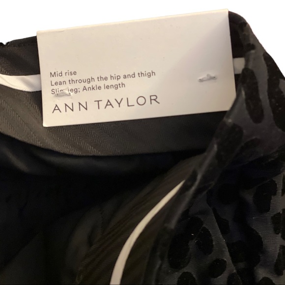 Ann Taylor, blank animal print pants, velvety feel. Size 14P. - Picture 4 of 9